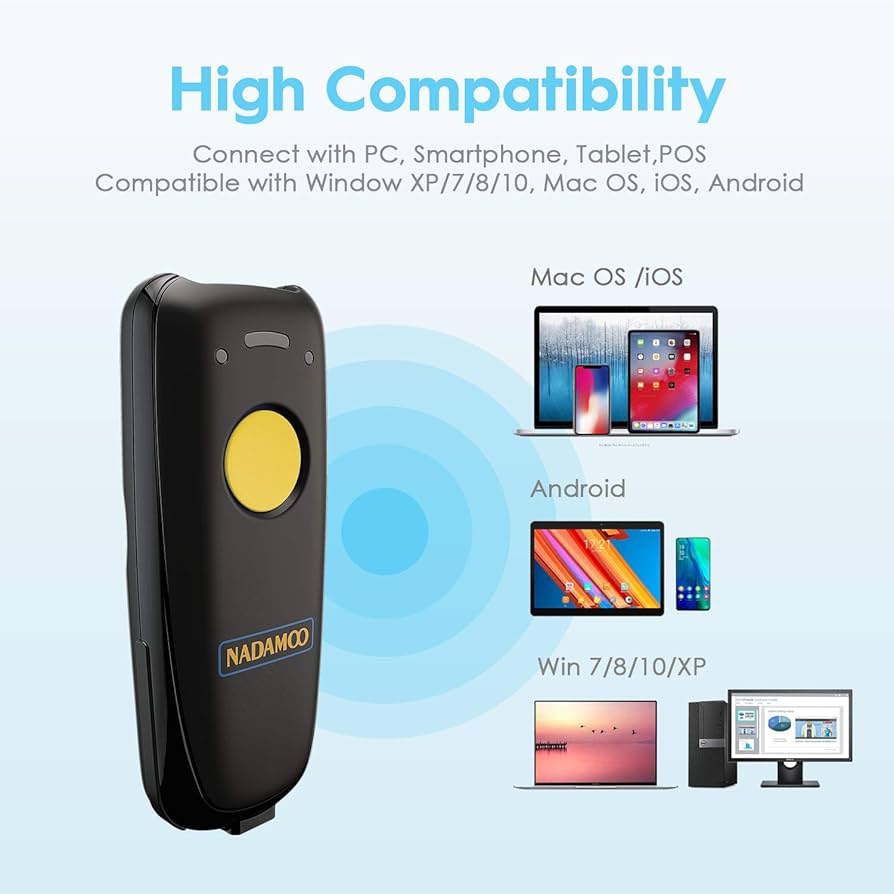Amazon.com : NADAMOO 2D Wireless Barcode Scanner Compatible
